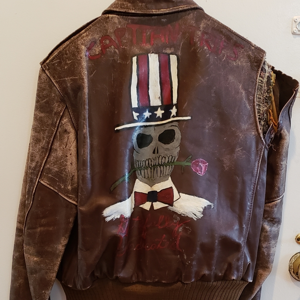 Vintage Grateful Dead hand painted leather jacket